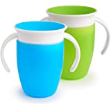 Munchkin Miracle 360 Trainer Cup, Green/Blue, 7 Oz, 2 Count